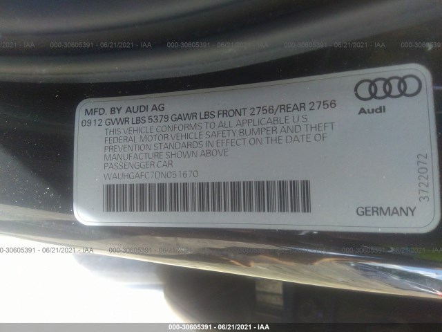 Photo 8 VIN: WAUHGAFC7DN051670 - AUDI A6 