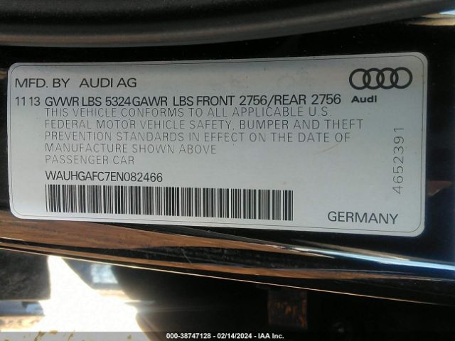 Photo 8 VIN: WAUHGAFC7EN082466 - AUDI A6 