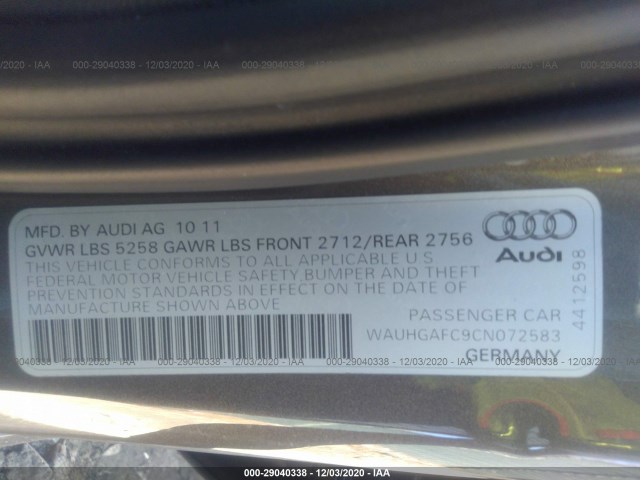 Photo 8 VIN: WAUHGAFC9CN072583 - AUDI A6 