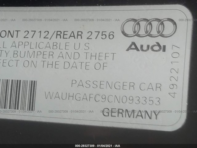 Photo 8 VIN: WAUHGAFC9CN093353 - AUDI A6 