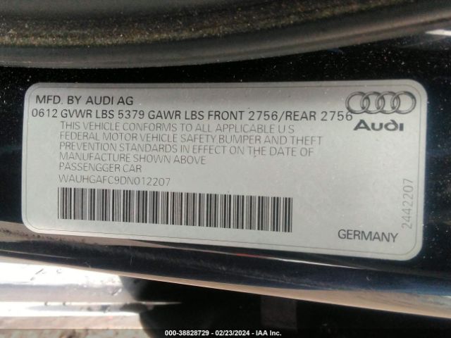 Photo 8 VIN: WAUHGAFC9DN012207 - AUDI A6 