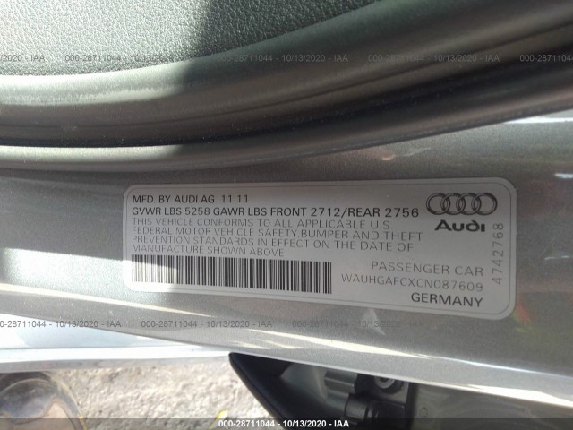 Photo 8 VIN: WAUHGAFCXCN087609 - AUDI A6 