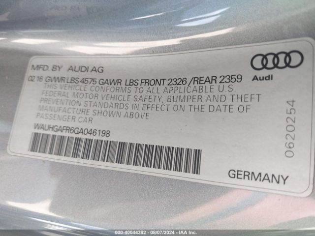 Photo 8 VIN: WAUHGAFR6GA046198 - AUDI A5 