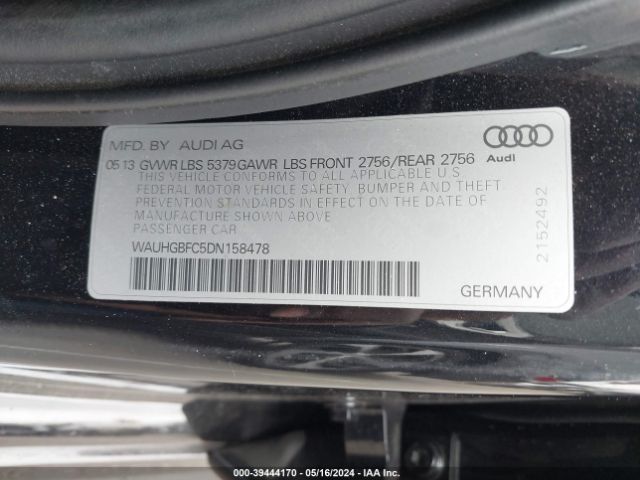 Photo 8 VIN: WAUHGBFC5DN158478 - AUDI A6 