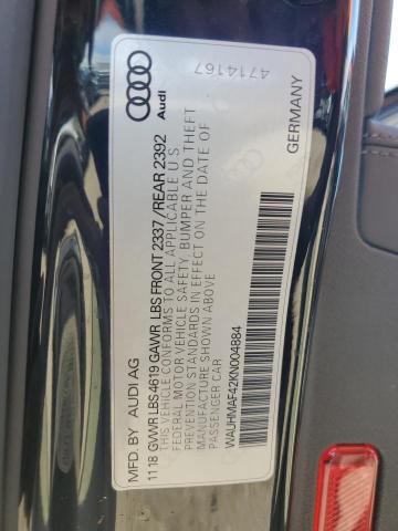 Photo 9 VIN: WAUHMAF42KN004884 - AUDI A4 PREMIUM 