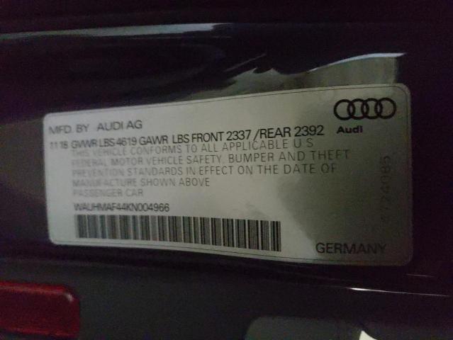 Photo 11 VIN: WAUHMAF44KN004966 - AUDI A4 