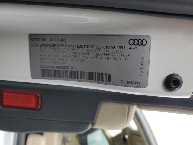 Photo 11 VIN: WAUHMAF49KN002016 - AUDI A4 