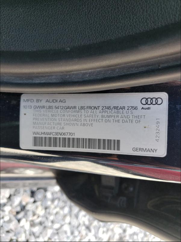 Photo 9 VIN: WAUHMAFC3EN067701 - AUDI A6 PRESTIG 