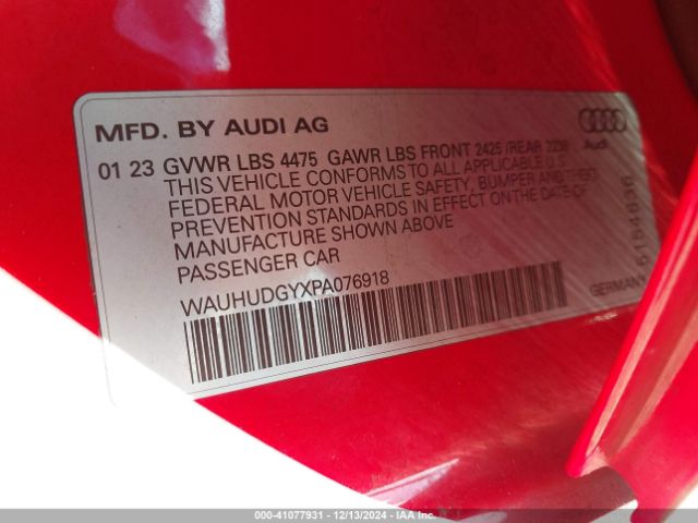 Photo 8 VIN: WAUHUDGYXPA076918 - AUDI A3 