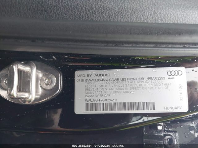 Photo 8 VIN: WAUJ8GFF7G1026291 - AUDI A3 