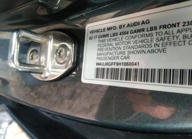 Photo 8 VIN: WAUJ8GFF9H1060041 - AUDI A3 SEDAN 