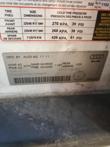 Photo 11 VIN: WAUJECFM8CA086834 - AUDI A3 