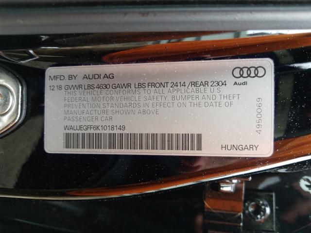 Photo 9 VIN: WAUJEGFF6K1018149 - AUDI A3 PREMIUM 