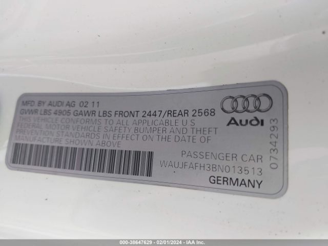 Photo 8 VIN: WAUJFAFH3BN013513 - AUDI A5 