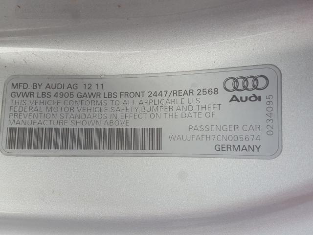 Photo 9 VIN: WAUJFAFH7CN005674 - AUDI A5 PREMIUM 