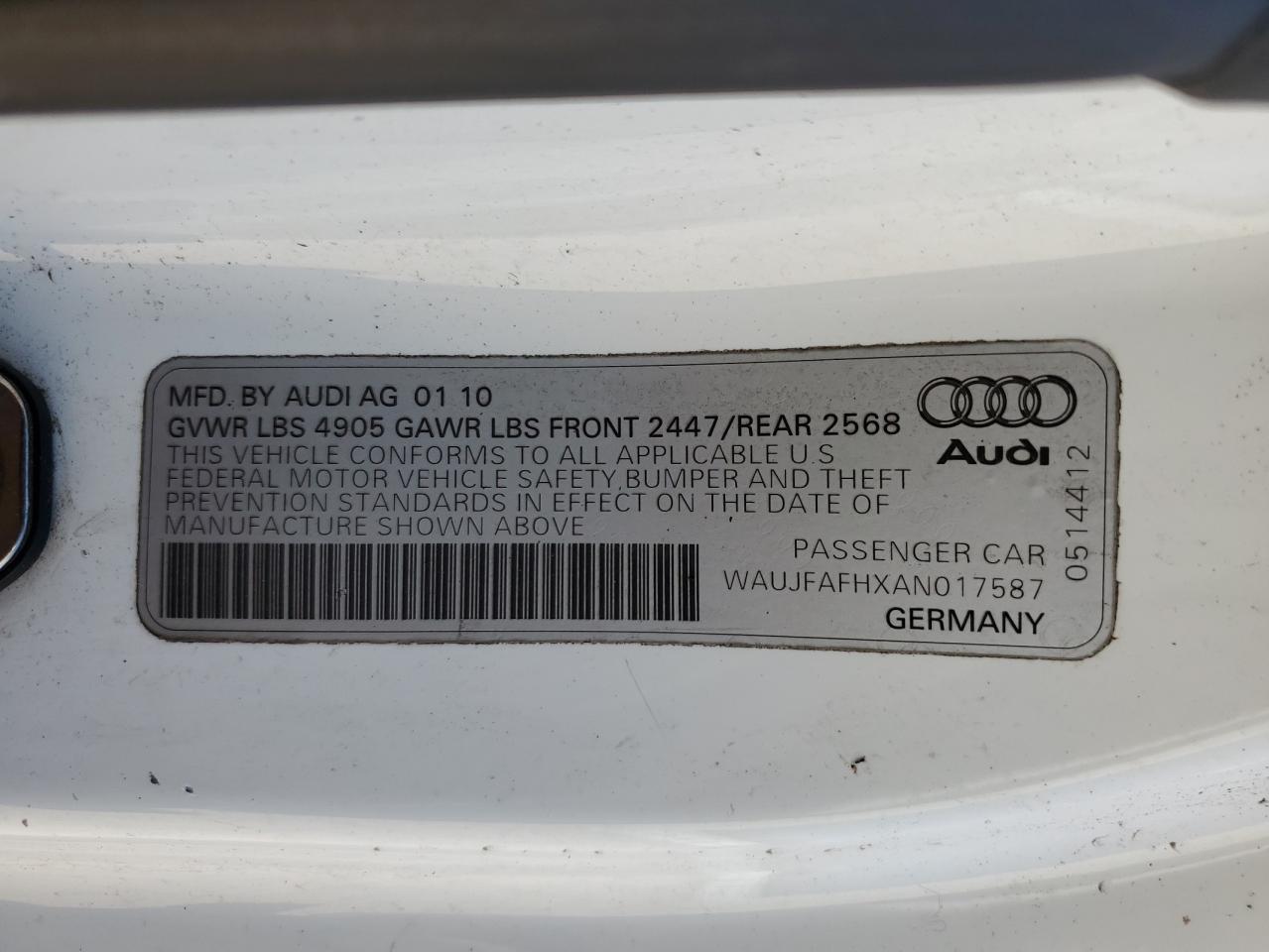 Photo 11 VIN: WAUJFAFHXAN017587 - AUDI A5 