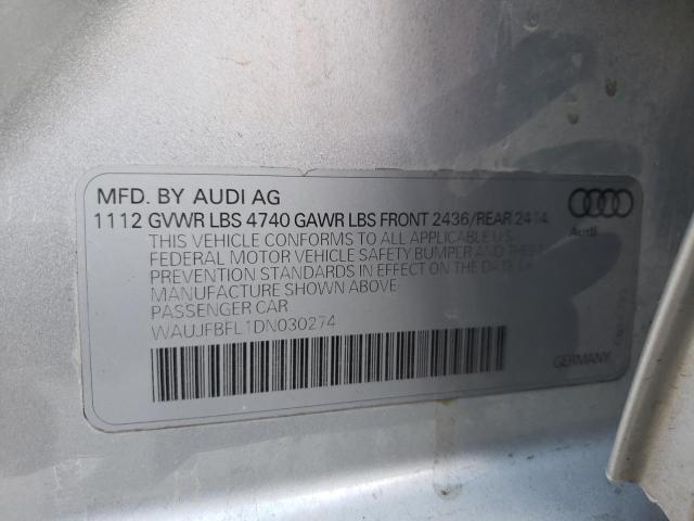 Photo 9 VIN: WAUJFBFL1DN030274 - AUDI A4 PRESTIG 