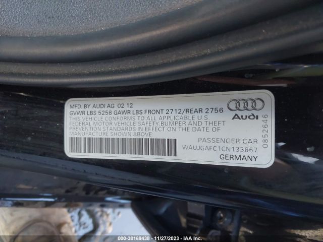 Photo 8 VIN: WAUJGAFC1CN133667 - AUDI A6 