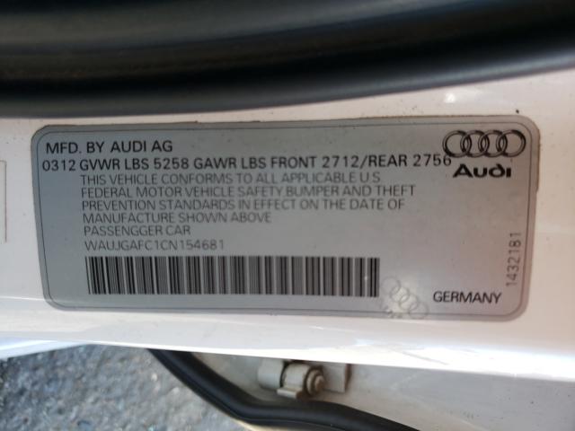 Photo 9 VIN: WAUJGAFC1CN154681 - AUDI A6 PRESTIG 