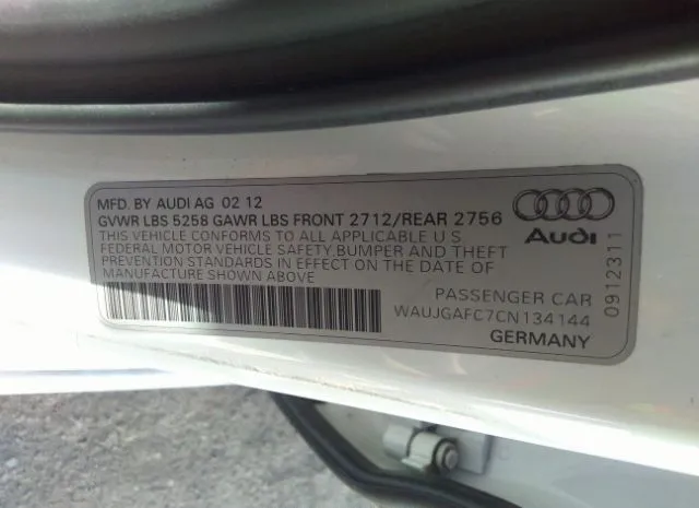 Photo 8 VIN: WAUJGAFC7CN134144 - AUDI A6 