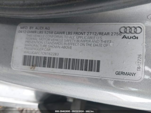 Photo 8 VIN: WAUJGAFC7CN162283 - AUDI A6 