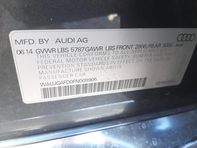 Photo 9 VIN: WAUJGAFD0FN009905 - AUDI A8 