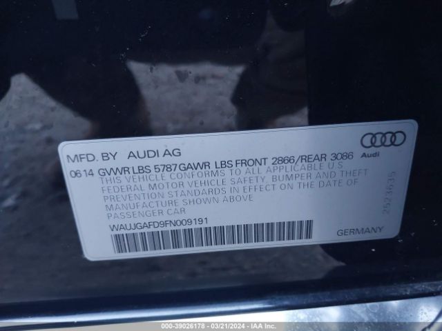 Photo 8 VIN: WAUJGAFD9FN009191 - AUDI A8 