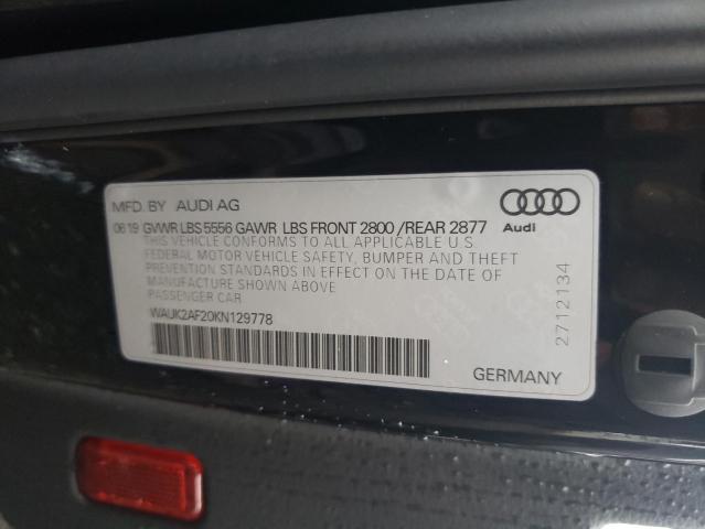 Photo 11 VIN: WAUK2AF20KN129778 - AUDI A6 PREMIUM 