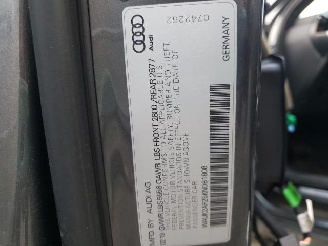 Photo 9 VIN: WAUK2AF25KN081808 - AUDI A6 PREMIUM 