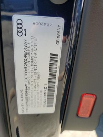 Photo 9 VIN: WAUK2AF25MN042011 - AUDI A6 PREMIUM 