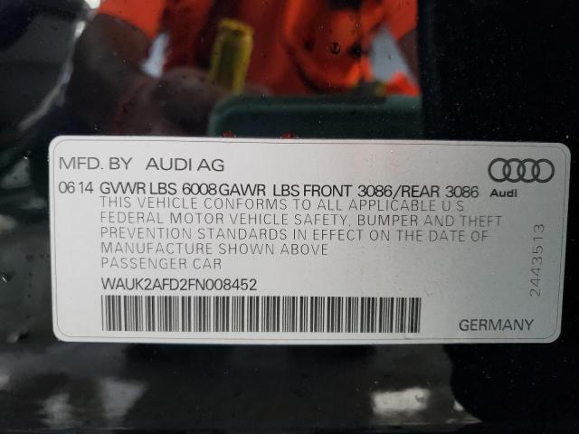 Photo 9 VIN: WAUK2AFD2FN008452 - AUDI S8 QUATTRO 