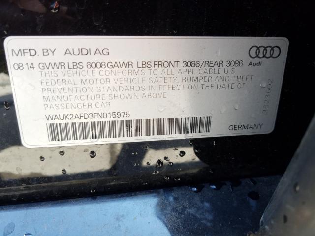 Photo 9 VIN: WAUK2AFD3FN015975 - AUDI S8 QUATTRO 