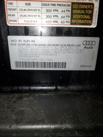 Photo 11 VIN: WAUKD78P47A017330 - AUDI A3 