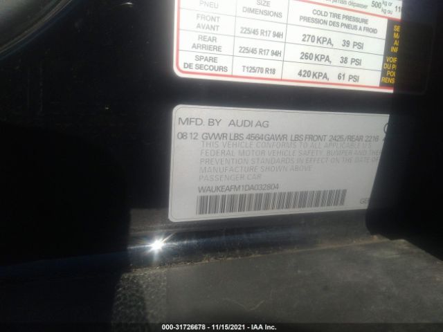 Photo 8 VIN: WAUKEAFM1DA032804 - AUDI A3 