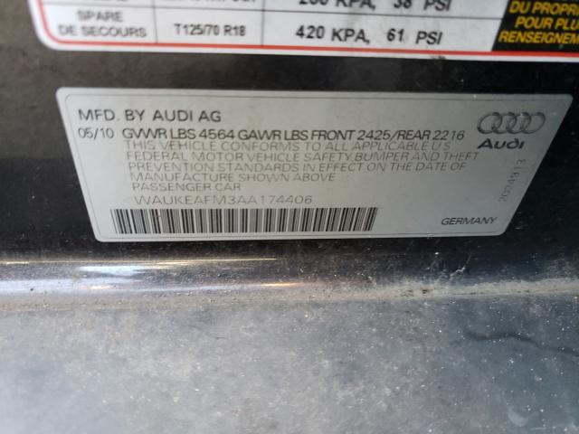 Photo 9 VIN: WAUKEAFM3AA174406 - AUDI A3 PREMIUM 