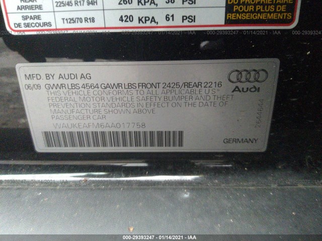 Photo 8 VIN: WAUKEAFM6AA017758 - AUDI A3 