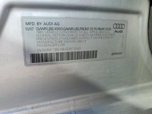 Photo 11 VIN: WAUKF78E48A097450 - AUDI A4 2.0T AV 