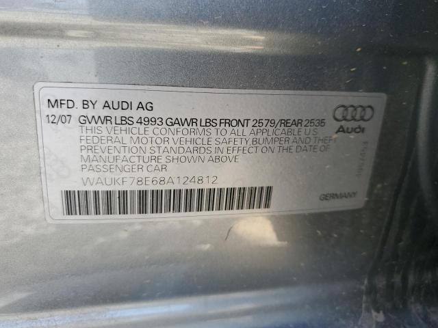 Photo 12 VIN: WAUKF78E68A124812 - AUDI A4 2.0T AV 