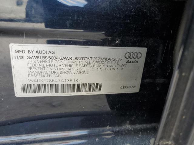 Photo 12 VIN: WAUKF78EX7A139487 - AUDI A4 2.0T AV 