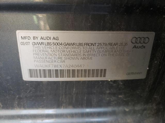 Photo 9 VIN: WAUKF78EX7A240447 - AUDI A4 2.0T AV 