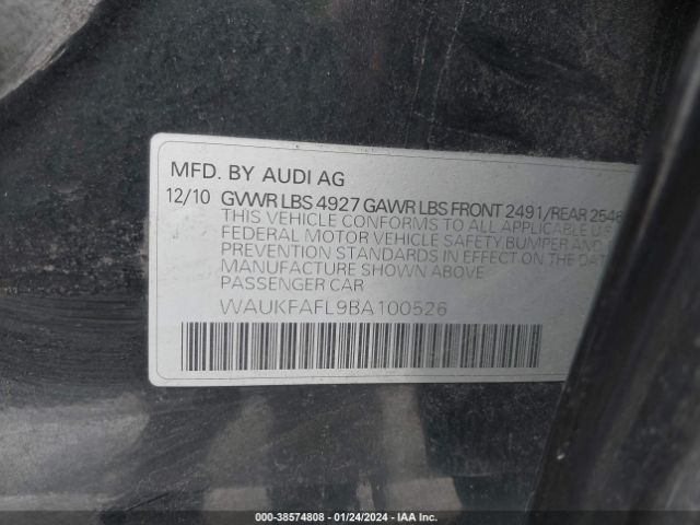 Photo 8 VIN: WAUKFAFL9BA100526 - AUDI A4 