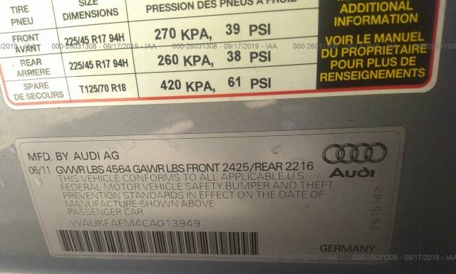 Photo 8 VIN: WAUKFAFM4CA013949 - AUDI A3 