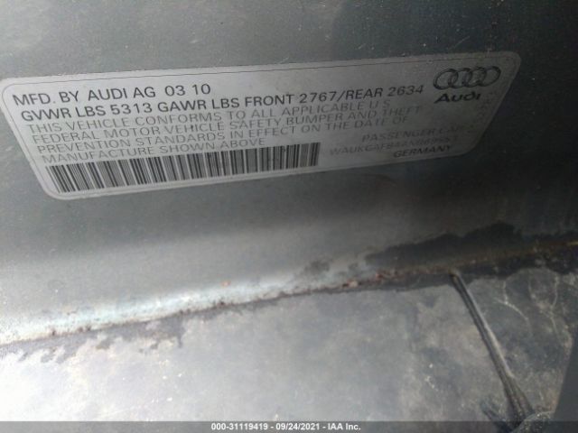 Photo 8 VIN: WAUKGAFB4AN069553 - AUDI A6 