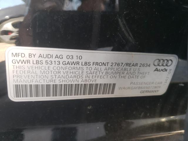 Photo 9 VIN: WAUKGAFB6AN072809 - AUDI A6 PRESTIG 