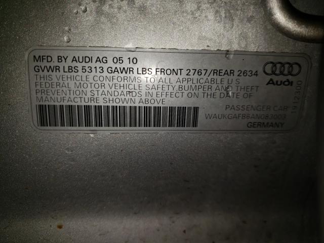 Photo 9 VIN: WAUKGAFB6AN083003 - AUDI A6 PRESTIG 