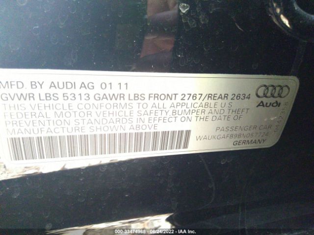 Photo 8 VIN: WAUKGAFB9BN057724 - AUDI A6 