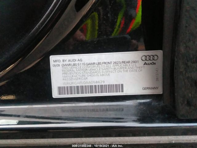 Photo 8 VIN: WAUKGAFL0AA058629 - AUDI S4 