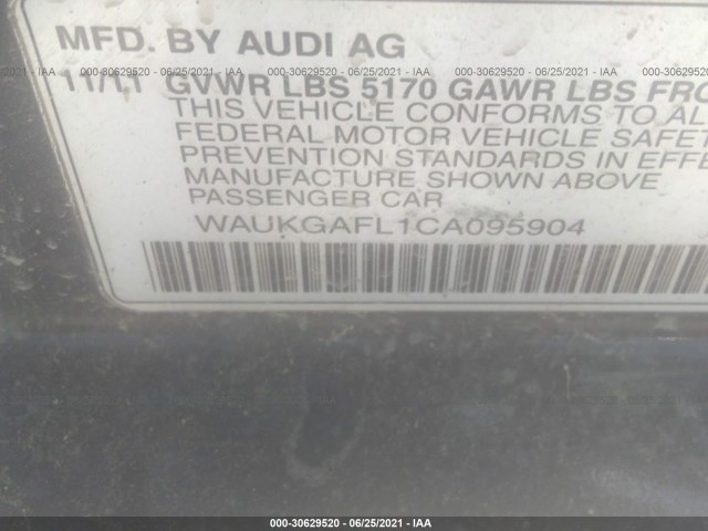 Photo 8 VIN: WAUKGAFL1CA095904 - AUDI S4 