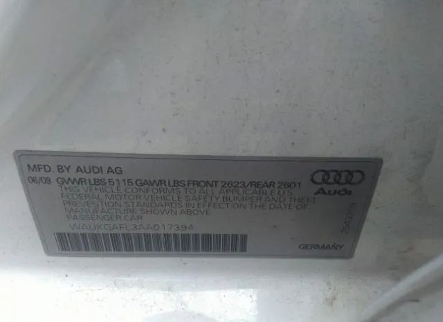 Photo 8 VIN: WAUKGAFL3AA017394 - AUDI S4 