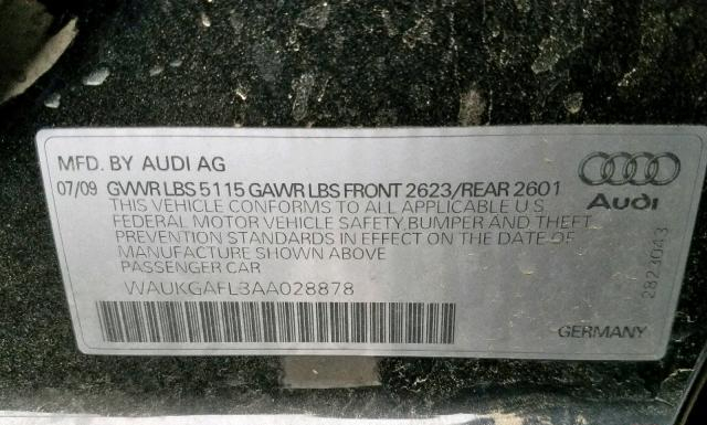 Photo 9 VIN: WAUKGAFL3AA028878 - AUDI S4 